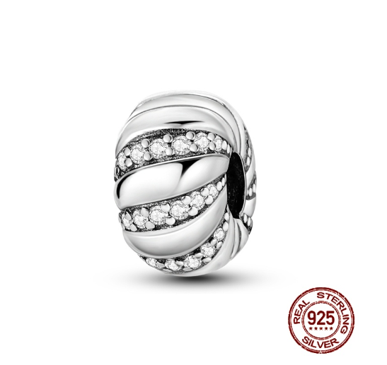 Fit Original Pandora Bracelet Beads Pendant 925 Sterling Silver Love Positioning Buckle Series Colorful Women Jewelry DIY Gift S045