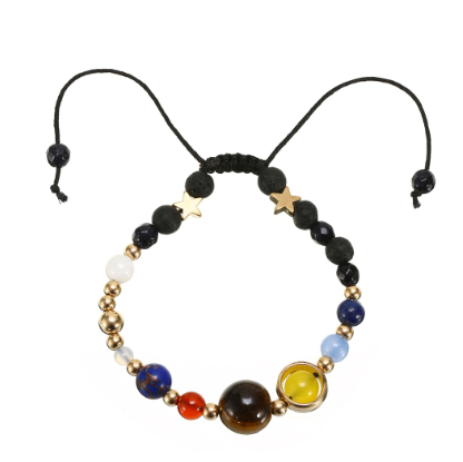 Adjustable Universe Galaxy Beaded Planets Solar System Guardian Star Bracelet