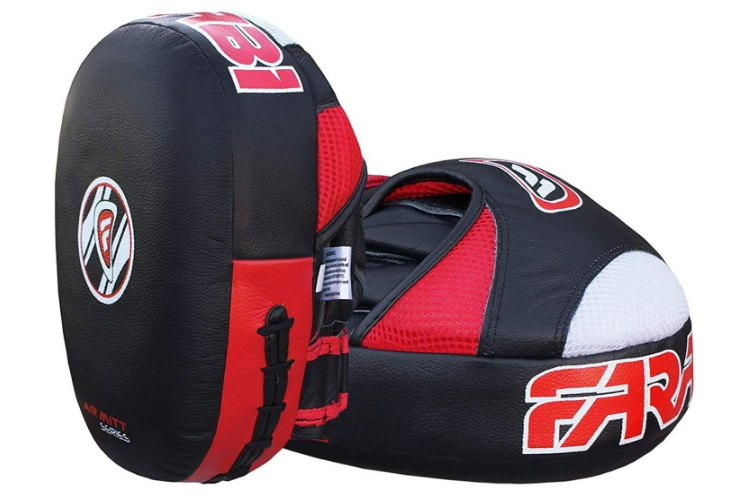 Boxing Mitts Real Leather Boxing Pads MMA Muay Thai Punching Mitts Kickboxing Focus Pads with Pair