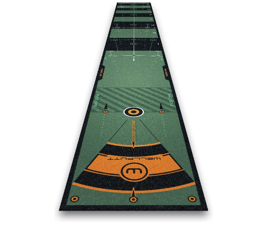 WELLPUTT - Golf Putting Training Mat - 13ft Green