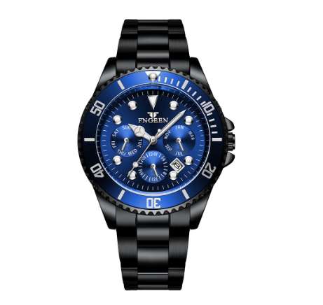 FNGEEN 8080 Men's Quartz Watch BLACK BLUE