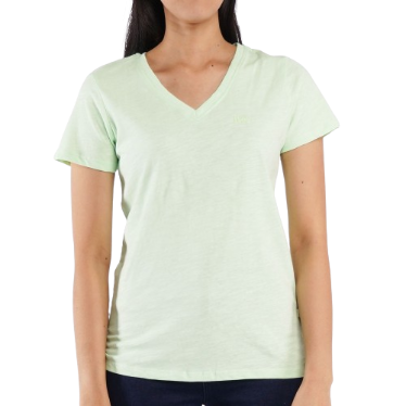 Stylistic Mr. Lee Ladies Basic Plain V-Neck T-shirt for Women Trendy Regular Fit 113484-U (Mint)