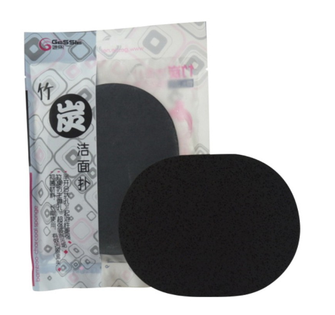 1 PC Soft Natural Black Bamboo Sponge Beauty Facial Wash Cleaning Cosmetic