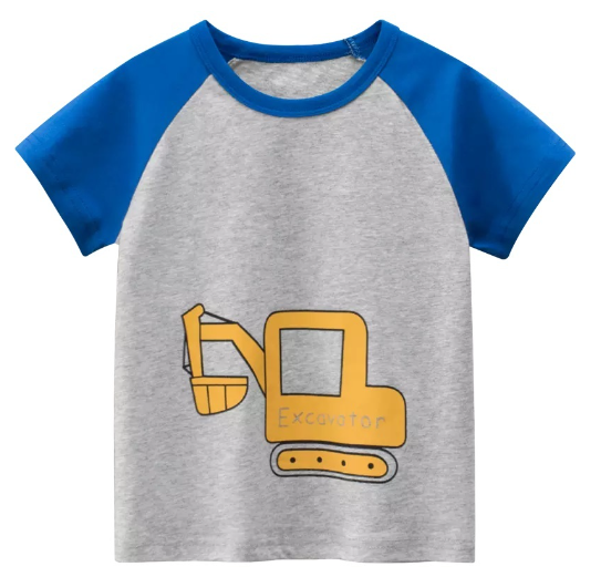 27Kids Quality Summer Clothing Kids Shirt Cotton Plane Fish Animals Dino Fashion Casual Boy Toddler D2