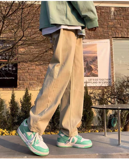 Men's Pants Korean Fashion Straight Casual Pants Korean Jeans