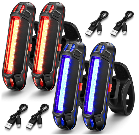 Bike Lights USB Rechargeable Bright Bicycle Front and Back Lights