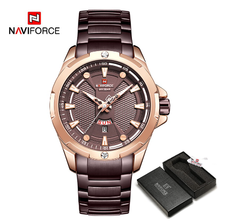 Naviforce NF 9161 Men Top Brand Luxury Analog Stainless Steel Waterproof Quartz Wristwatch 002