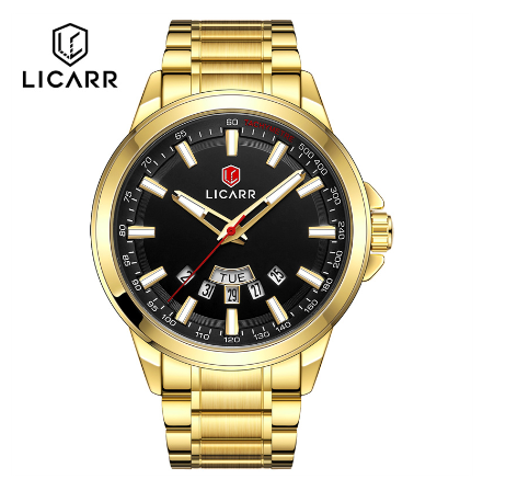 LICARR Original Brand Men's Watches Top Luxury Casual Business Stainless Steel Men Watch Quartz Sport Waterproof 9517 03