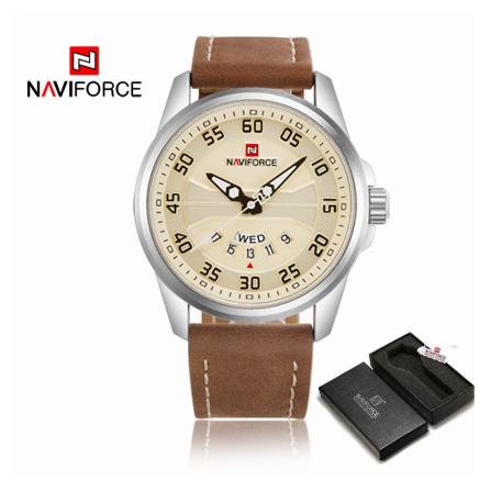 NAVIFORCE Fashion Brand Men's Watches Business Quartz Casual Sport Men Watch Waterproof Calendar 9124 001