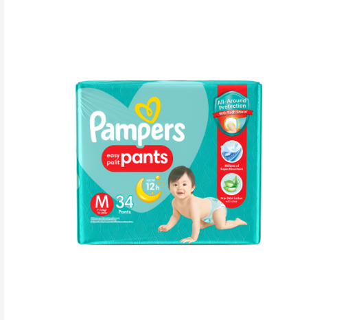 Pampers Baby Dry Pants Diapers Medium 34s x 1 pack (34 pcs) - 7-12kg