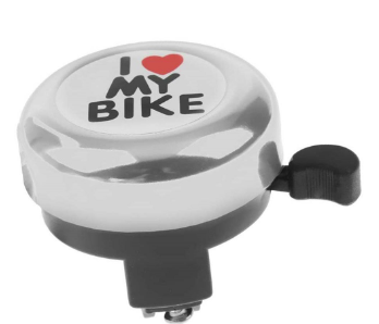 Bicycle Bell Alloy Adjustable Cycle Handlebar Ring Heart Printed Bike Accessories for Children