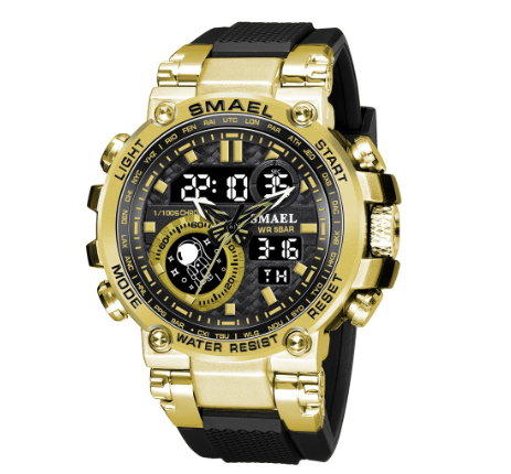SMAEL Dual Time Watch for Men Luxury Brand Military Clock Waterproof Digital Wristwatch Mens Shock Resisitant Sport Watches 04