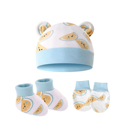 Some Baby Beanies Gloves Sock Set Newborn Baby Mittens No Scratch No Scratch Mittens S9