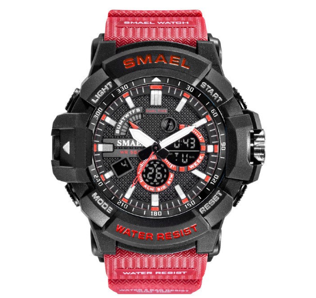 SMAEL 1809 Men's Army Watch 50m Waterproof Sports Watch Quartz Watch Multifunction LED Clock For Sports Men M6