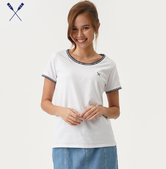 Regatta Essentials T-Shirt With Tipping For Women White