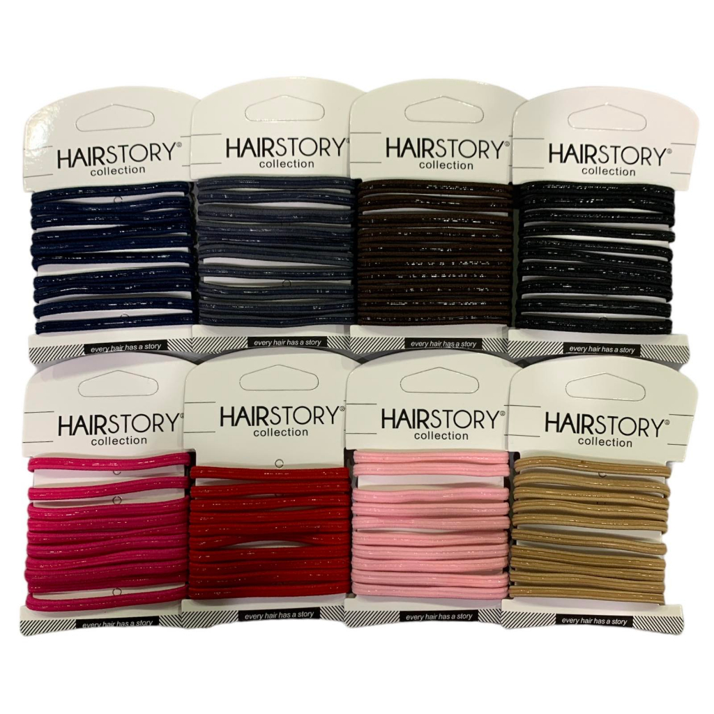 HAIRSTORY Non-Slip Flat Hair Tie Ponytail (Pack Of 10 Pcs)