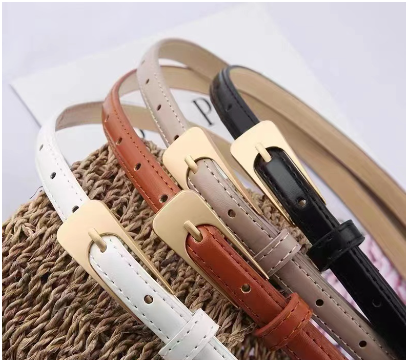 Women's fashion belt with gold buckle formal and casual wear stylish fashionable
