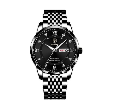 Binbond Original Luxury Fashion Business Waterproof Men's Watch Luminous Calendar Quartz Stainless Steel Men's Watch 008