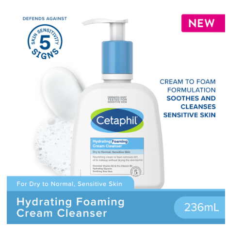 Cetaphil Hydrating Foaming Cream Cleanser 236ml