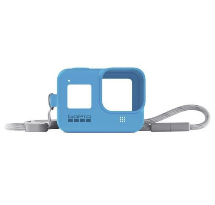 GoPro Hero 8 Silicon Case Sleeve + Lanyard for GoPro Hero 8 Blue