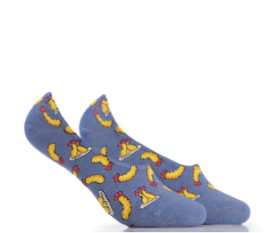 Iconic Socks Tempura Pattern Blue Women's Invisible Foot Socks