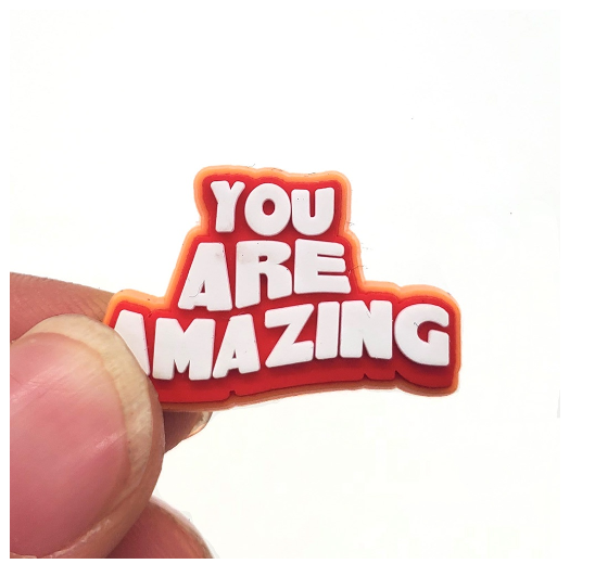 Color Motivational Phrases Crocs Charms Pins Words Jibbitz Charm for Woman Clog Shoes Accessories Decoration 015
