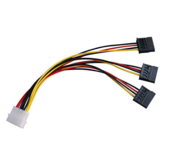 4 Pin Ide Molex To 3 Serial Ata Sata Power Splitter Extension Cable Connectors