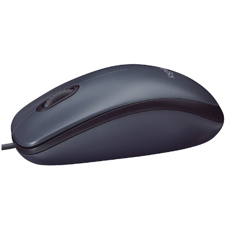 Logitech M90 Wired USB Mouse, 1000 DPI Optical Tracking PC / Mac / Laptop - gray