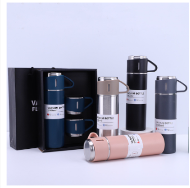 500ML 304 Stainless Steel Double-Layer Vacuum Cup Flask Complete Set of Coffee Cup
