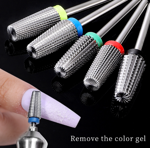 UR SUGAR Tungsten Carbide Nail Drill Bits Milling Cutter Nail Grinding Head For Manicure Pedicure Nail File Remove Dead Skin Nail Gel