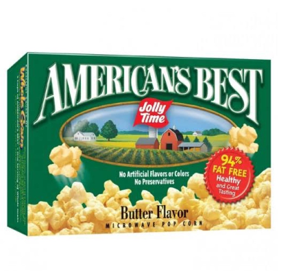 American’s Best Jolly Time Microwave Popcorn 255g