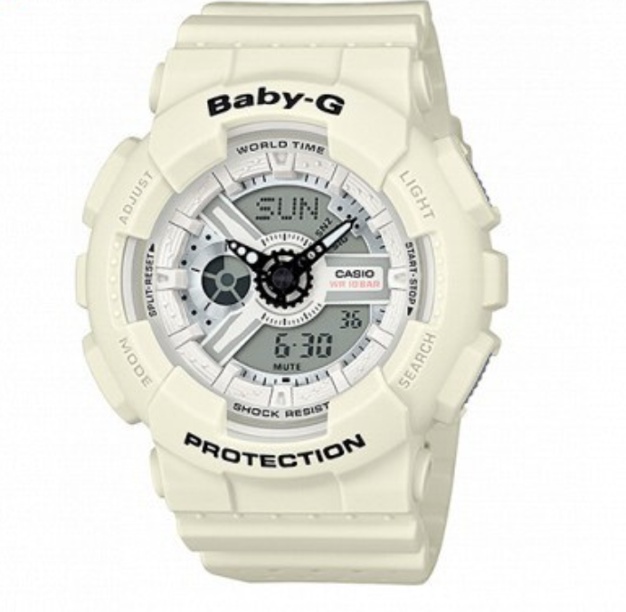 Casio Baby-g BA-110PP-7A Digital Analog Rubber Strap Watch For Women
