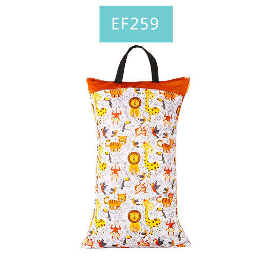 1Pcs Large Hanging Wet Dry Pail Bag for Cloth Diaper Inserts Nappy Laundry With Two Zippered Waterproof Reusable c2