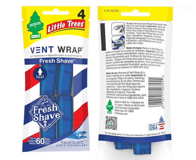 Little Tree Vent Wrap 4pcs (Fresh Shave)