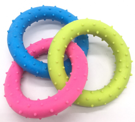 Dog Rubber TPR 3 in 1 Dental Rings Chew Toy Dog Bite Resistant Dog Chew Puppy Training Bite Toy