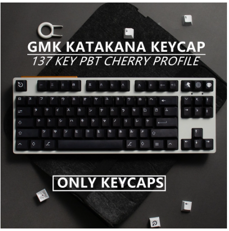 130 Keys GMK WOB KATAKANA Keycaps PBT Dye Sublimation Keycaps Cherry Profile For GK64 84 87 104 Mechanical Keyboard