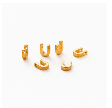 St.K unkka 316L Stainless Steel Initial Name Pendant Necklace Alphabet A-Z 26 Letter Fashion Necklace U