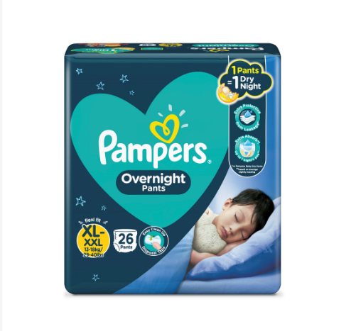 Pampers Overnight Pants Diapers XL 26s x 2 packs (52 pcs) - 13-18kg