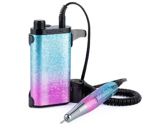 35000 RPM Multifunctional Polisher Electric Nail File Drill Portable Manicure Pedicure Set One-key Gradual Pink