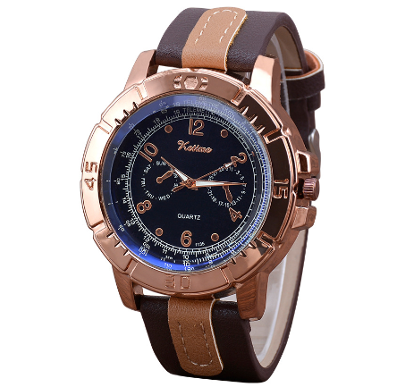 Explosive fashion sports three-eye belt men's watch Korean version of simple large dial quartz watch gift watch M004