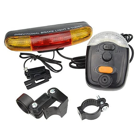 Multifunctional 7 LED Bicycle Turning Light Bike Tail Lamp Red Color Light Brake Lamp for Safe