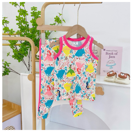 Mums Corner Baby Kids Girl Terno Sando and Pajama Girl Tank Top Pants Sleepwear Pantulog Pambahay C8