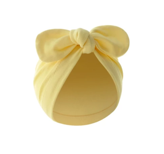 Some Baby Bowknot Beanie Hat Large Turban Hat for Newborn Boys Girl 0-12M Soft Breathable Headdress Universal Photo Hat BH22