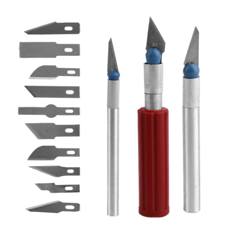 13Pcs Utility Paper Stencil Carving Precision Knife Set Tool