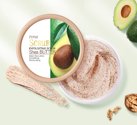 Avocado Scrub Body Scrub Cream Body Deep Cleaning Exfoliating Whitening Moisturizing Anti Cellulite Pores Acne Treatment