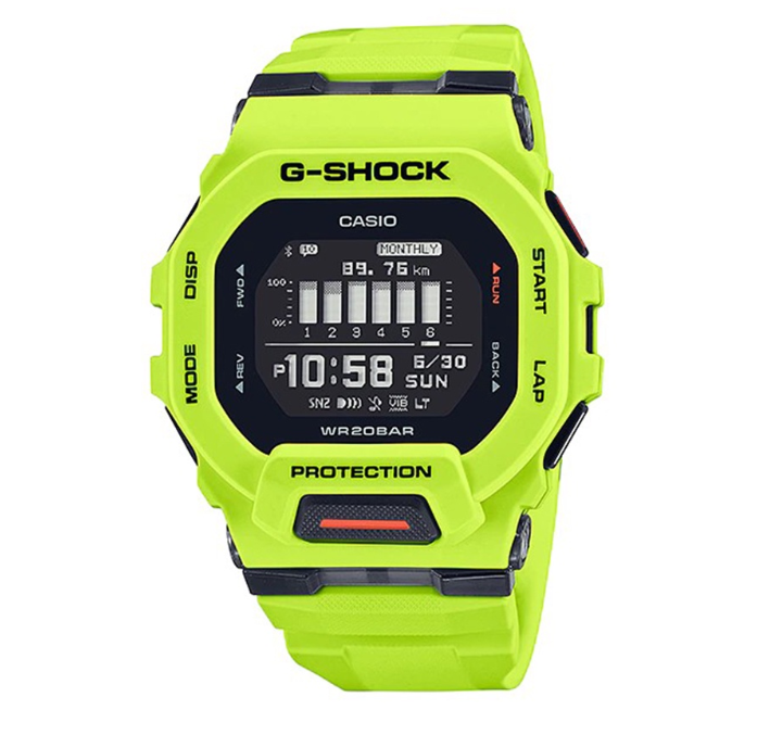 Casio G-Shock G-Squad Green Resin Digital Watch For Men CGBD-200-9DR