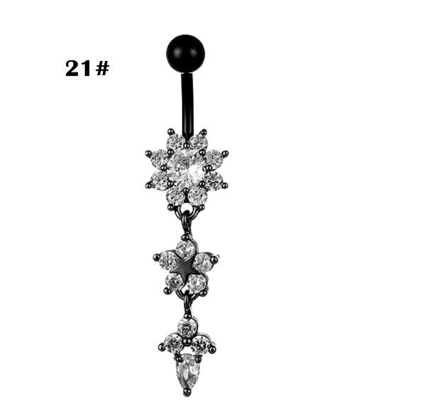 Moon Belly Button Ring Heart Shaped Black Belly Button Ring Button Nail b21