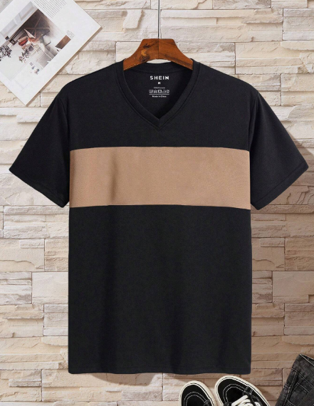 Men Color Block Tee