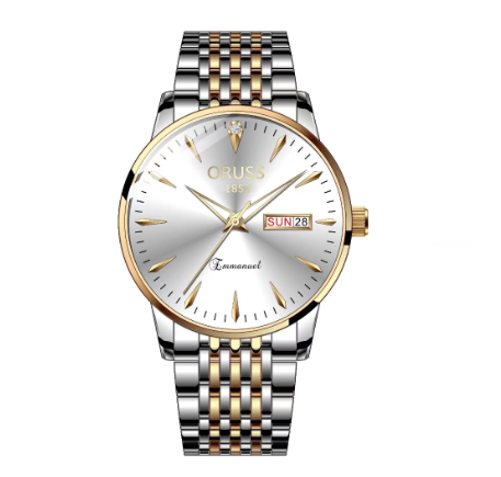 Original Luxury Stainless Steel Fashion Men's Waterproof Luminous Calendar Swiss analog quartz Automatic  Watch M6