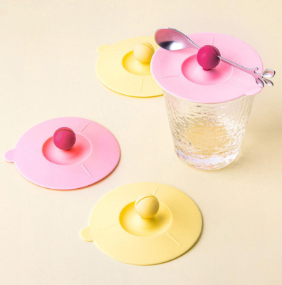 Silicone Cup Lids Reusable Anti-dust Cup Cover Silicone Drink Lids for Coffee Cup Beer Mug Wine Glass